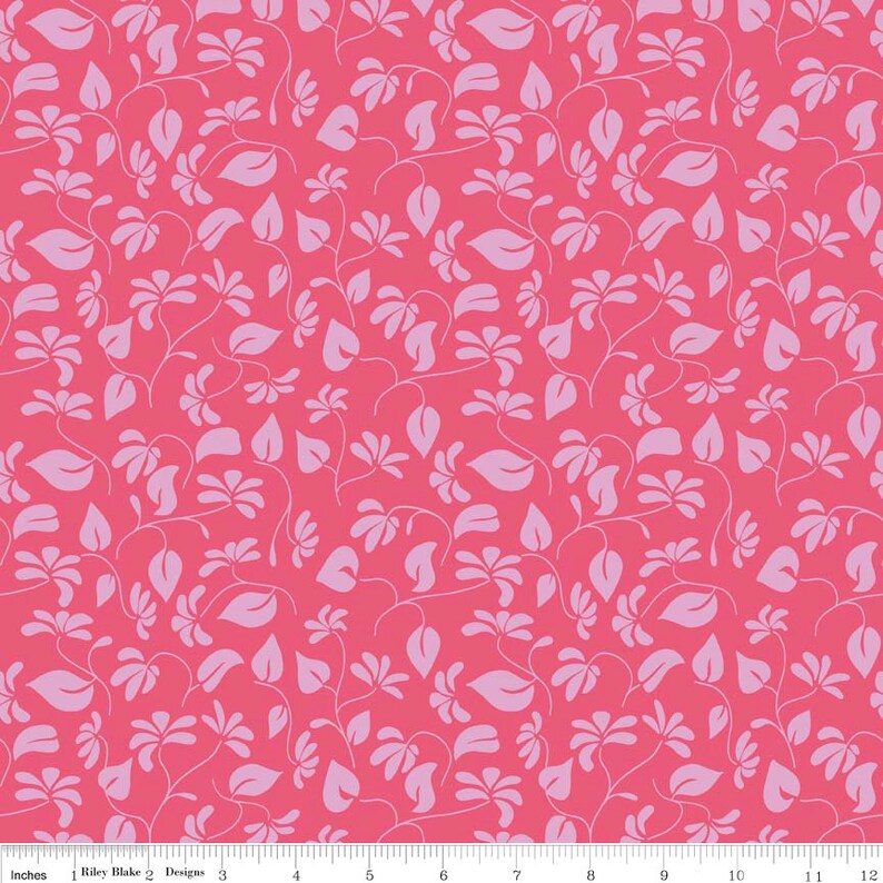 Lila Tueller for Riley Blake Designs SPLENDOR Geometric in White Pink Cotton Fabric RARE image 3