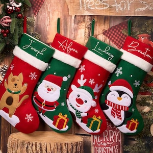 2025 Christmas Stockings With Name,Personalized Family Christmas Stockings,Custom 3D Holiday Stockings,Christmas Gift For Family,Xmas Decor
