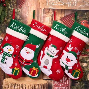 Personalized Christmas Stocking Custom Family Stocking With Name 3D Christmas Stocking Holiday Stocking Christmas Gifts 2025 Christmas Decor