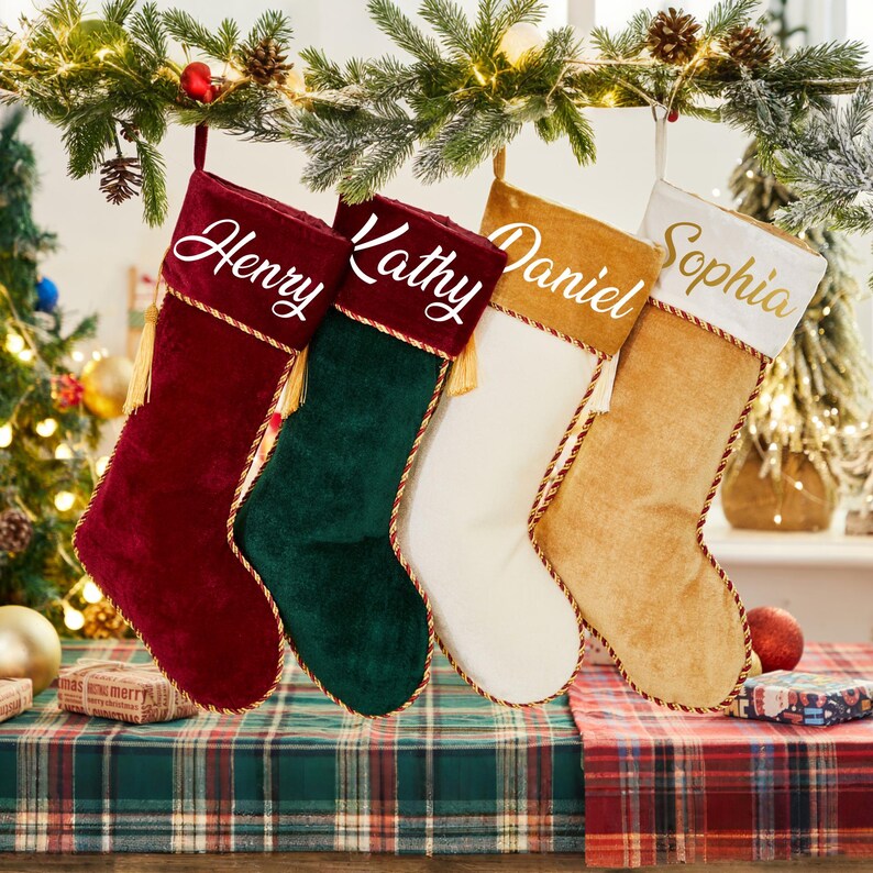 Personalized Velvet Christmas Stockings
