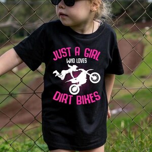Kids Motocross T-Shirt “Just a Girl Who Loves Dirt Bikes”