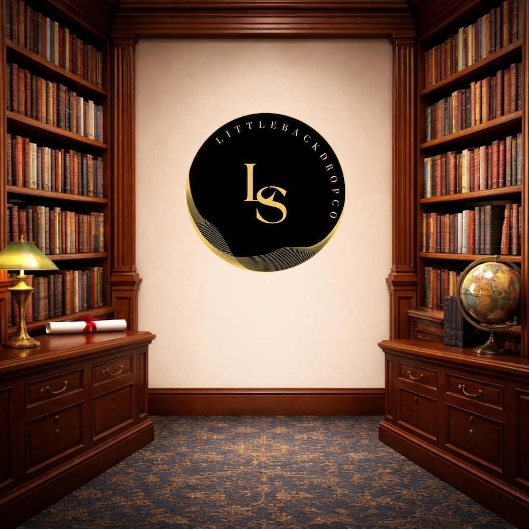 Vintage Library Graduation Backdrop PNG | Classic Bookshelf Study Room ...
