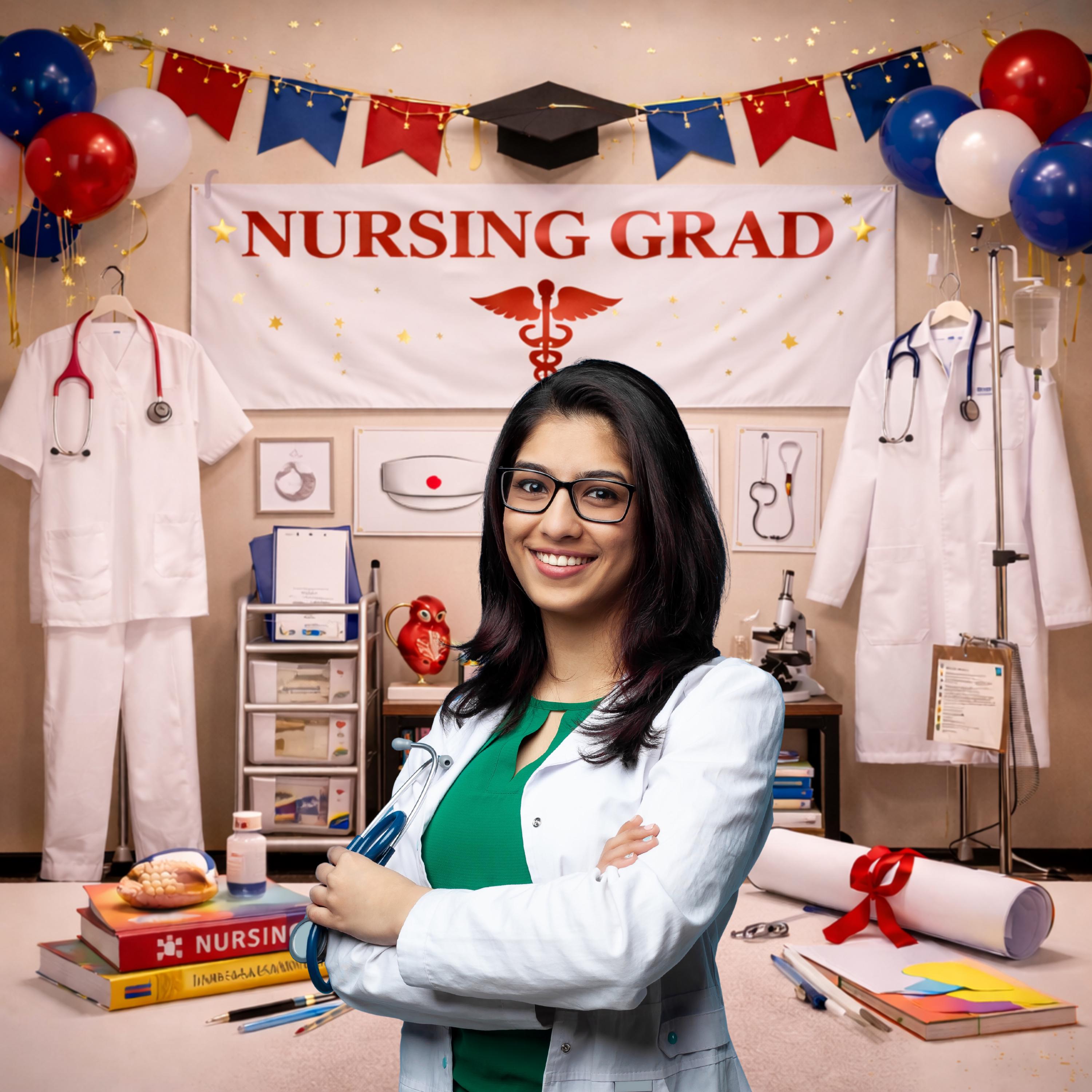 Nursing Graduation Backdrop | RN Senior Photo Background |nursing ...