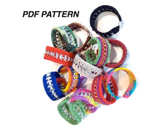 Crochet Pattern - INSTANT DOWNLOAD PDF Pattern-  Friendship Cuff Bracelet