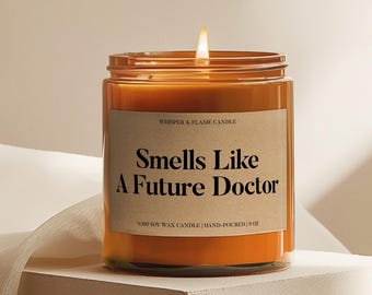 Medical Student Gift Smells Like Future Doctor Custom Candle Funny Unique Handmade Medical School Graduate Graduation