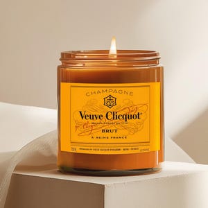 Vela Veuve Clicquot: Botella reciclada - Cera de soja, decoración de lujo para el hogar