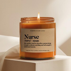 Nurse Definition Soy Candle – Nurse Appreciation Gift, Nurse Life Candle, RN Graduation Gift, Nurses Week Gift