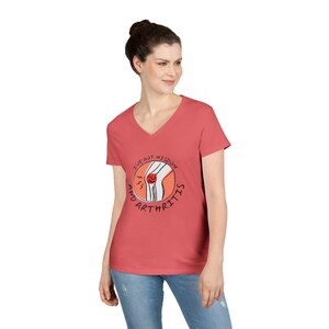 Funny Boomer Wisdom and Arthritis V-Neck T-Shirt, Old Person Tee, Humorous Boomer Gift, Senior Citizen Clothing, Boomer Humour Shirt