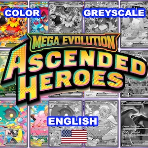 Mega Evolution: Ascended Heroes Set Printable Master and Complete Set Binder Placeholders + Checklist (Digital Download)