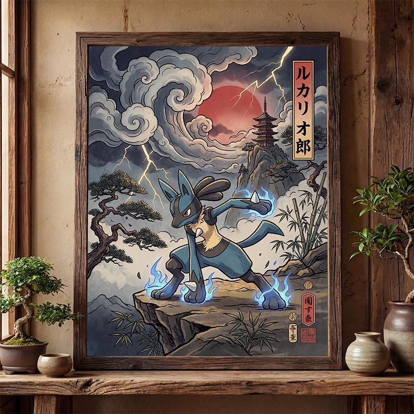 Lucario Poster - Etsy Singapore