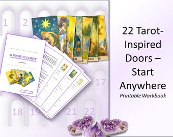Tarot Self-Discovery Workbook | 22 Doors to Clarity Journal PDF | Major Arcana Prompts