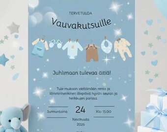 Modern Baby Shower Invitation | Customizable Invite (Digital Download)
