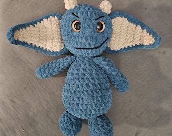 Cuddly Blue Goblin-Handmade Plush Toy: Ready for Adoption