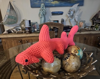 Hammerhead shark-handmade crochet stuffed animal plushie