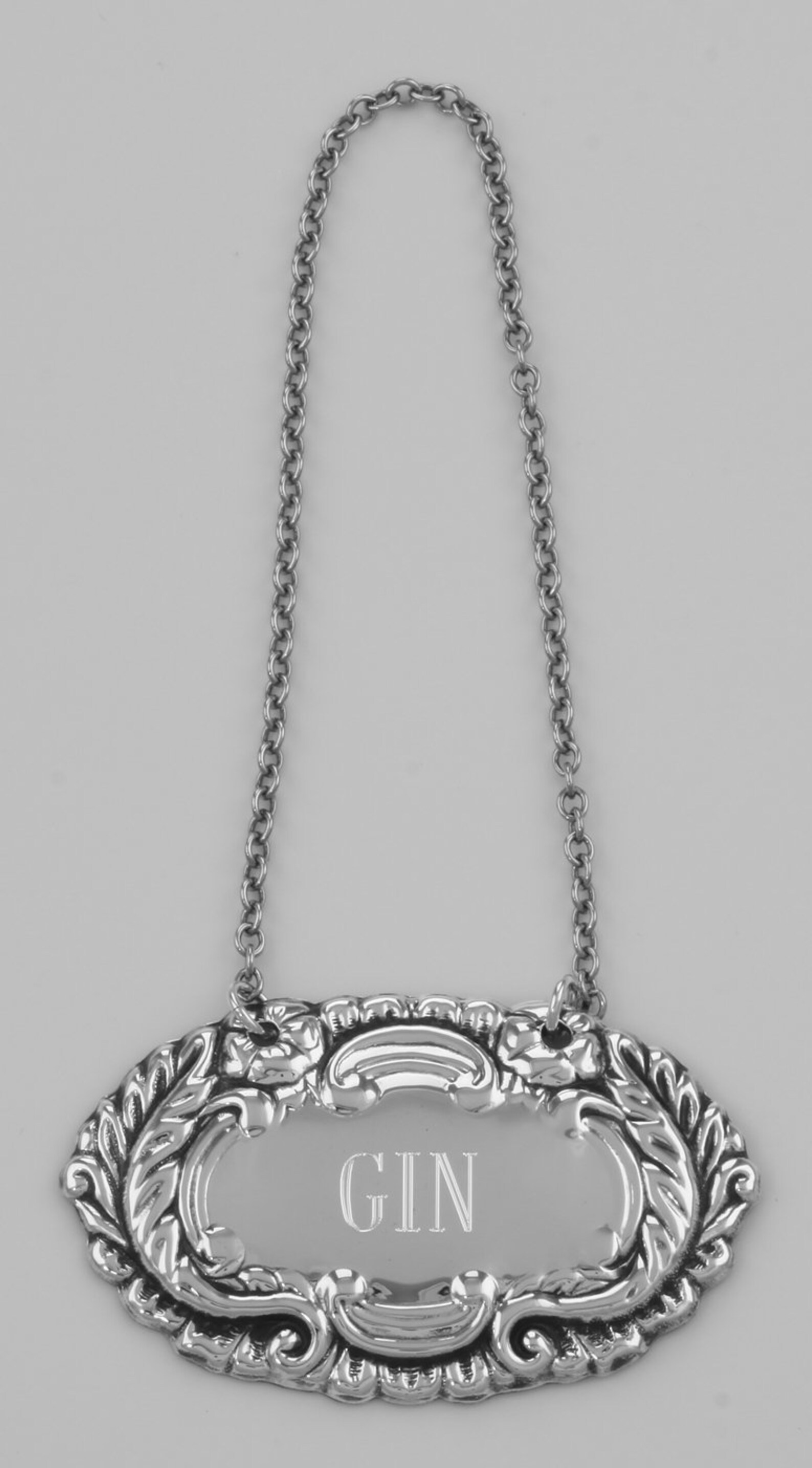 Gin Liquor Decanter Label / Tag Sterling Silver Etsy