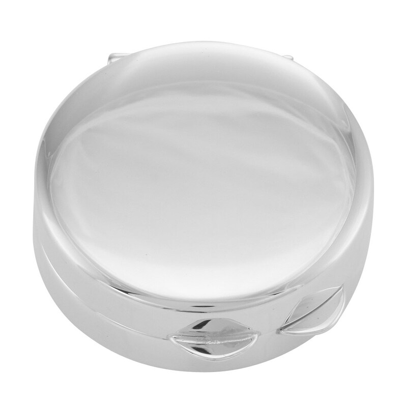 Made in USA Beautiful Engravable Round Sterling Silver Pillbox