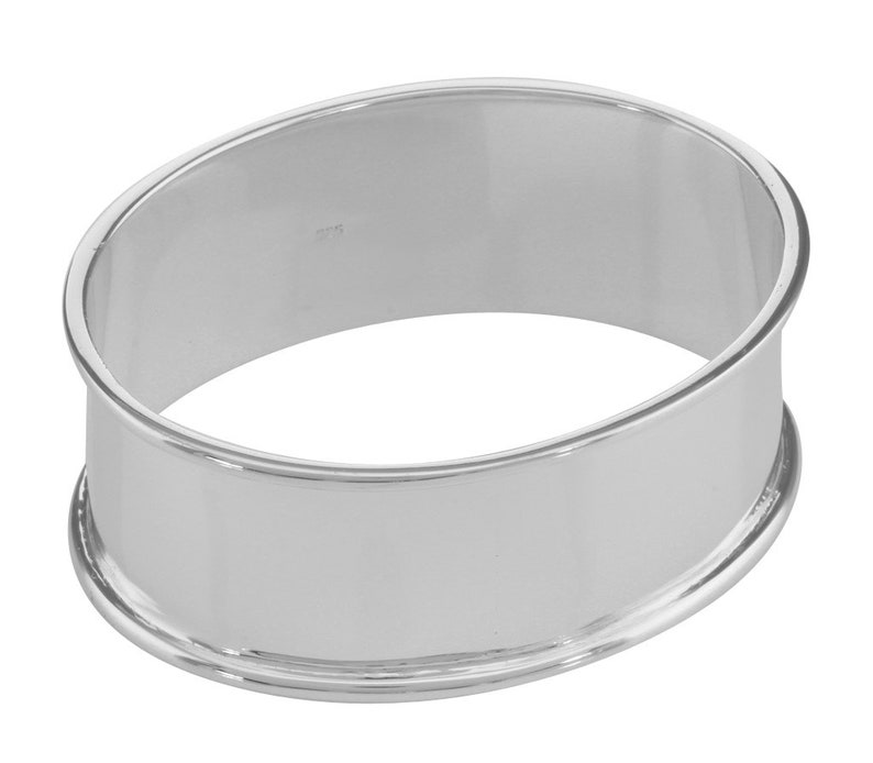 Classic Oval Sterling Silver Napkin Ring