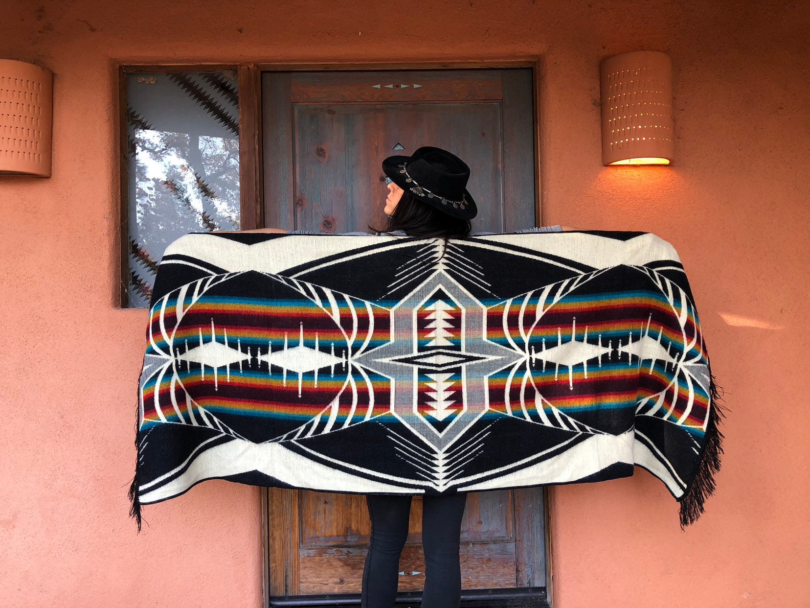 ETHNIC NATIVE SHAWL Wrap Boho Alpaca Cozy Tribal Gypsy ETHNIC NATIVE SHAWL Wrap Boho Alpaca Cozy Tribal Gypsy