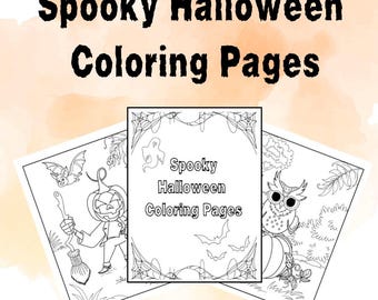 Halloween Coloring Book – 41 Spooky Pages for Kids & Adults (PDF Pattern)