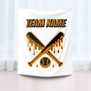 Custom Baseball Drip Blanket Kid, Teen, Boys Baseball BlanketPersonalized Ice Cream Drip Youth Birthday Blanket Gif Kid’s Blanket with Name