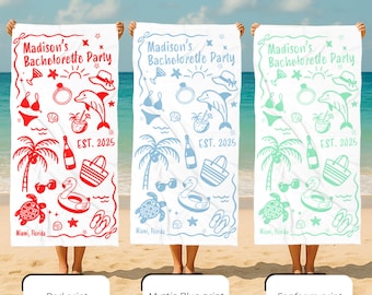 Anpassad Möhippa Strandhandduk Personlig Brudtärnepresent Strand Möhippa Tjejresa Poolhanddukar Bröllopsfest Presenter Brudtrupp