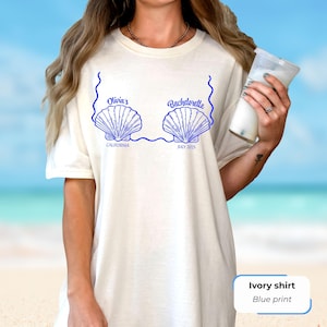 Custom Beach Bachelorette Comfort Colors Shirt: Coastal Mermaid Party