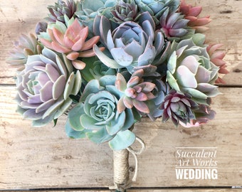 Succulent Wedding Bouquet, Customized Wedding Bouquet, Bridal Bouquet, Brides Bouquet, Wedding Succulents, wedding day Succulents