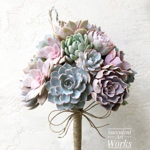 Succulent Wedding Bouquet, Customized Wedding Bouquet, Bridal Bouquet, Brides Bouquet, Wedding Succulents, wedding day Succulents