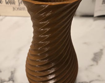 DURU – Sculpted Spiral Vase | Modern 3D Printed Decorative Vase