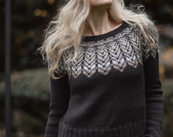 ニット/セーター Ameri VINTAGE - AMERI HUNTER FEATHER KNIT Ameri（アメリ）の「MIX FEATHER SKIPPER KNIT TOP（ニット