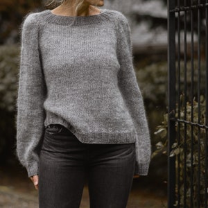 KNITTING PATTERN-The Frost Pullover (1/2, 3/4, 5/6, 7/8, 9/10, 11/13, x-small, small, medium, med/large, large, x-l, xx-l, 3x-l, 4x-l)