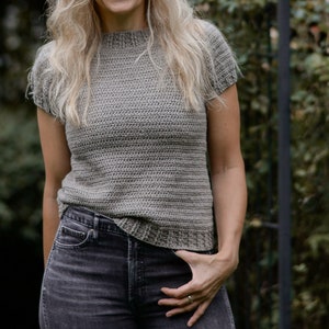 CROCHET PATTERN-The Fayla Tee (1/2, 3/4, 5/6, 7/8, 9/10, 11/13, x-s, s, m, m/l, l, x-l, xx-l, 3x-l, 4x-l)