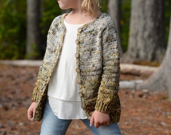 CROCHET PATTERN-The Roam Cardigan 1/2, 3/4, 5/6, 7/8, 9/10, 11/13, xsm, sm, med, med/large, large, xlarge, xxlarge, 3xlarge, 4xlarge