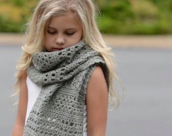 PATRON AU CROCHET-The Rainstorm Wrap (Small, Medium, Large et xLarge tailles)