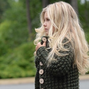 KNITTING PATTERN-The Obsidian Sweater (2, 3/4, 5/6, 7/8, 9/10, 11/12, S, M, L sizes)