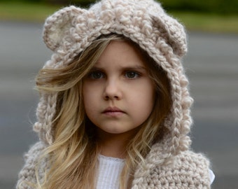 CROCHET PATTERN - Lanstyn Lion Hooded Vest (2, 3/4, 5/7, 8/10, 11/13, 14/16, S/M, L/XL)