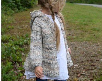 KNITTING PATTERN-The Cloudyn Sweater (2/3,  4/5, 6/7, 8/9, 10/11 years)