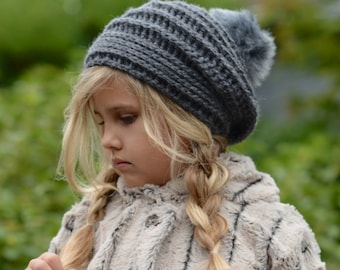 CROCHET PATTERN-The Furlynn Slouchy (Toddler, Child, and Adult sizes)