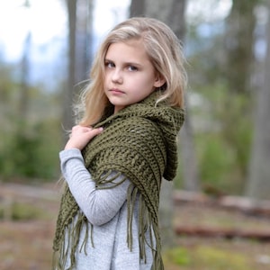 CROCHET PATTERN-The Brocade Shawl toddler, child and adult sizes image 2