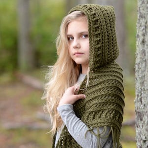 CROCHET PATTERN-The Brocade Shawl toddler, child and adult sizes image 3