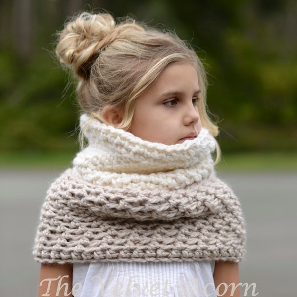 CROCHET PATTERN-The Whirlyn Cowl (Toddler, Child, Adult sizes)