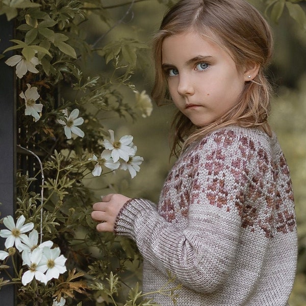 BREIEN PATROON-De Twilight Garden Sweater (1/2, 3/4, 5/6, 7/9, 10/11, 12/14, x-s, s, m, m/l, l, x-l, xxl, 2xl- 3xl, 3xl)