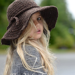 CROCHET PATTERN-The Wanderlust Brim Hat Toddler, Child, and Adult sizes image 1