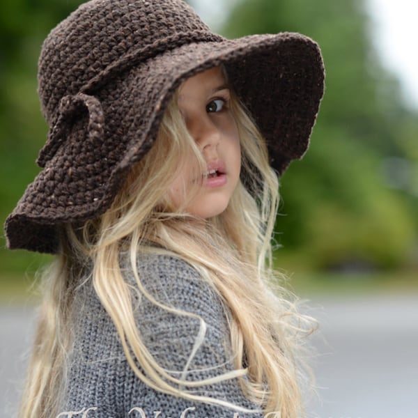 CROCHET PATTERN-The Wanderlust Brim Hat (Toddler, Child, and Adult sizes)