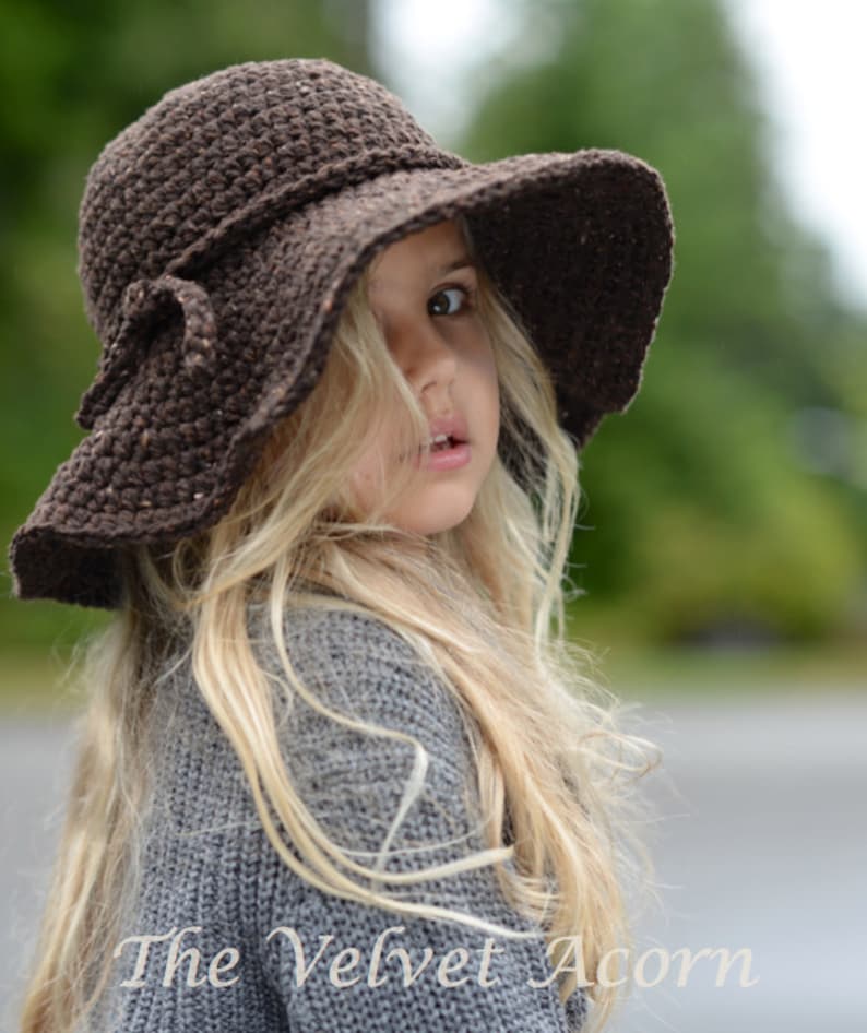 CROCHET PATTERN-The Wanderlust Brim Hat Toddler, Child, and Adult sizes image 1