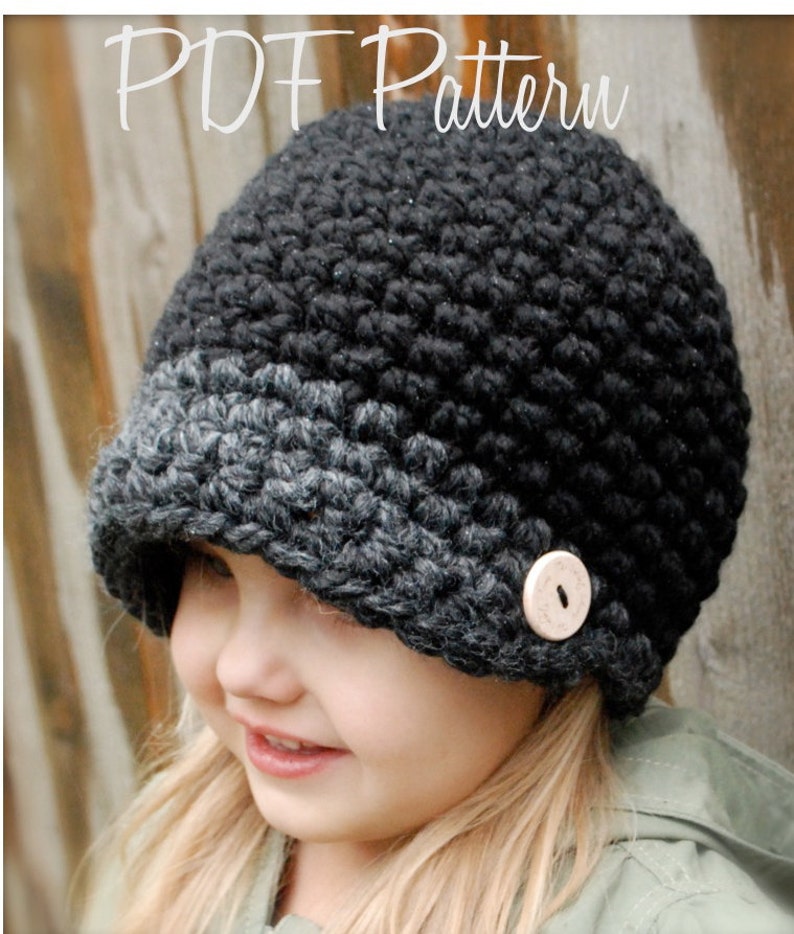 Crochet PATTERN-The Easton Cap Toddler, Child, and Adult sizes image 2