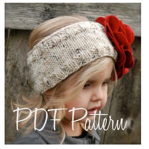 Knitting PATTERN-The Ava Warmer Toddler, Child, Adult sizes image 2