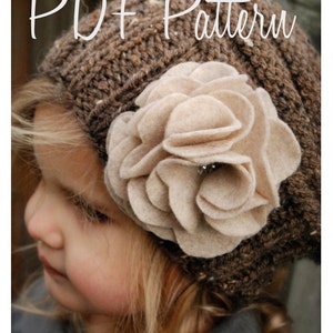 Knitting PATTERN-The Lilian Beret Toddler, Child, Adult sizes image 4