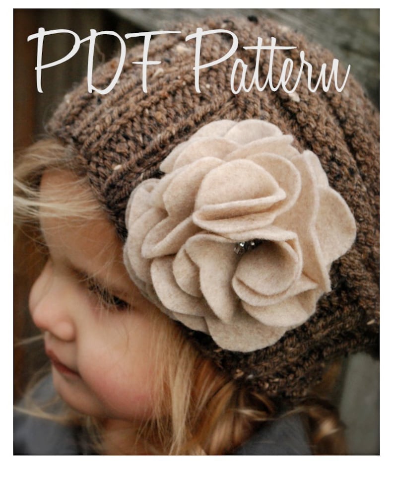 Knitting PATTERN-The Lilian Beret Toddler, Child, Adult sizes image 4