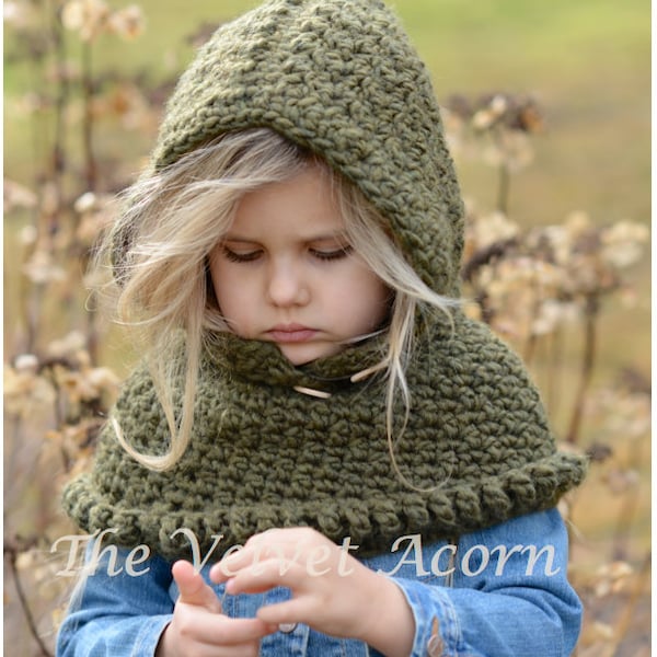 Crochet PATTERN-The Odessa Hood (6/12 months, 12/18 months, Toddler, Child, Adult sizes)